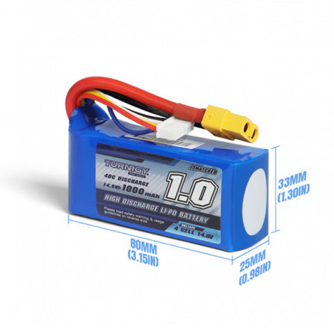 Turnigy 1000mAh 4S 40C 14.8V Lipo Battery Pack w/ XT60