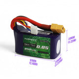 Turnigy Nano-Tech Plus 4S 850mAh 70C 14.8V Lipo Battery Pack w/ XT60