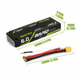 Turnigy Rapid LiHV 6000mAh 2S 140C 7.6V Hardcase LiPo Battery Pack w/ XT60 Connector