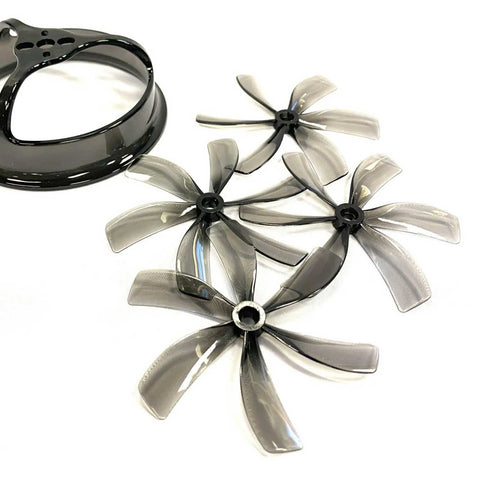 HQProp 85MMX6 Duct 6-Blade QSL Propeller Set (2xCW/2xCCW) Gray Polycarbonate