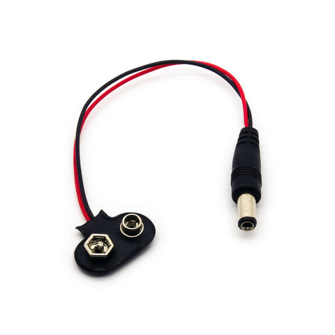 3pcs 9V Battery Snap Connector to 5.5mm x 2.1mm DC Barrel Plug Adapter