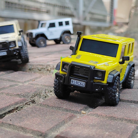 LDARC X43 Crawler RC Car + Controller 1:43 Simulation Frame Full 4WD RC Truck (Lemon Yellow)