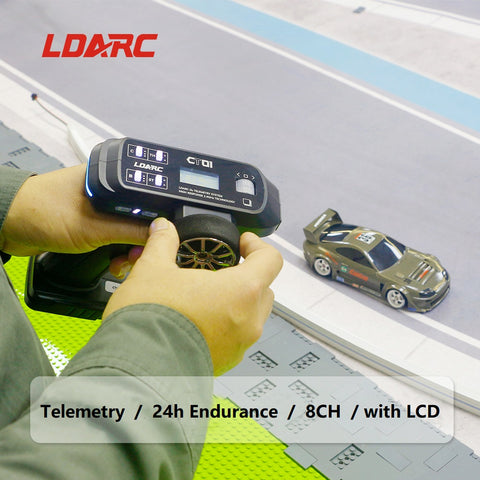 LANRC CT01 8Ch Transmitter for Car Tank Boat with LCD Screen and Telemetry (Includes CR1800 Receiver)