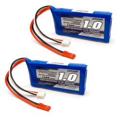 2pcs Turnigy 1000mAh 2S LiPo Battery Pack 7.4V 20C 30C JST Connector Plug