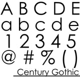 12" Black Custom Fiberglass Letters Numbers and Symbols - Century Gothic