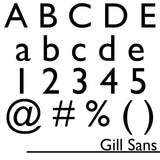 6" Black Custom Fiberglass Letters Numbers and Symbols - Gill Sans