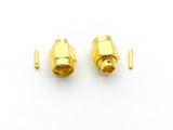 5pcs RG402 Connector Gold-Plated Brass Solder-Type RP-SMA Male