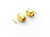 5pcs RG402 Connector Gold-Plated Brass Solder-Type RP-SMA Male