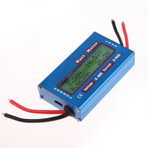 Digital Watt Meter Power Analyzer DC 60V 100A Battery Checker Backlight LCD