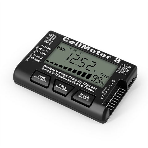 CellMeter8 Digital Battery Capacity Checker LiPo LiFe Li-ion NiCd NiMH Battery Voltage Tester