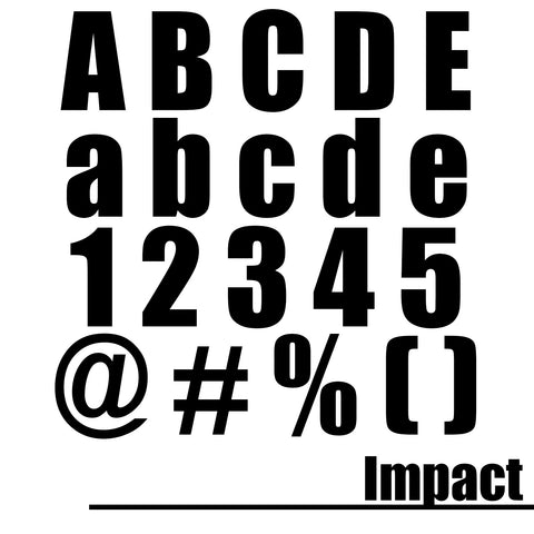 12" Black Custom Fiberglass Letters Numbers and Symbols - Impact
