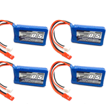 4pcs Turnigy 500mAh 2S LiPo Battery Pack 7.4V 20C 30C (JST Connector)