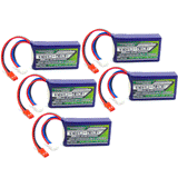 5pcs Turnigy Nano-Tech 850mAh 2s 7.4v 25C 40C LiPo Battery Pack (JST Connector)