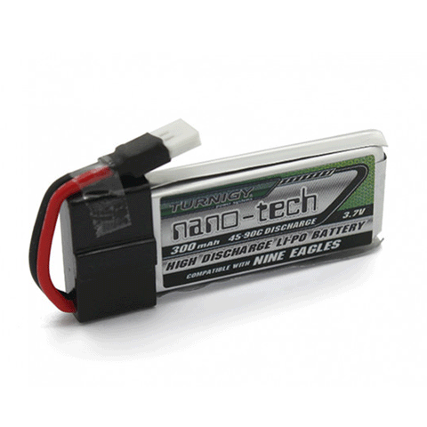 6pcs Turnigy Nano-Tech 300mAh 1S LiPo Battery Pack 3.7V 45C 90C (Molex Connector)