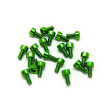 20pcs M3x6mm Socket Head Cap Screws Anodized 6063 Aluminum Hex Socket (Green)