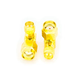 2pcs Coaxial Converter Right Angle Adapter Plug (RP-SMA Male to RP-SMA Female)