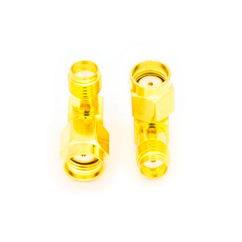 2pcs Coaxial Converter Right Angle Adapter Plug (RP-SMA Male to SMA Female)