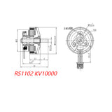 Happymodel RS1102 2S 1102 1.5mm Shaft Brushless Motor 10000KV 13500KV