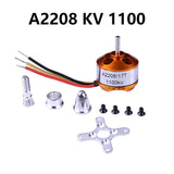 4pcs A2208 2208 Brushless Motors 2-3S Outrunner Motors 1100KV 1400KV 1800KV 2600KV