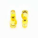 2pcs Coaxial Converter Right Angle Adapter Plug (SMA Male to RP-SMA Female)