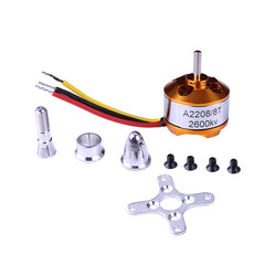 A2208 2208 Brushless Motor 2-3S Outrunner Motor 1100KV 1400KV 1800KV 2600KV