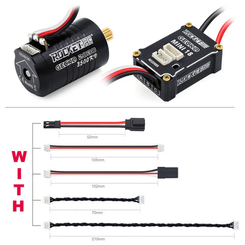 2030 Rocket GECKO Sensored Brushless Motor/ESC Combo (3500KV/30A ESC)