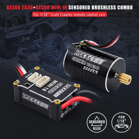 2030 Rocket GECKO Sensored Brushless Motor/ESC Combo (3500KV/30A ESC)