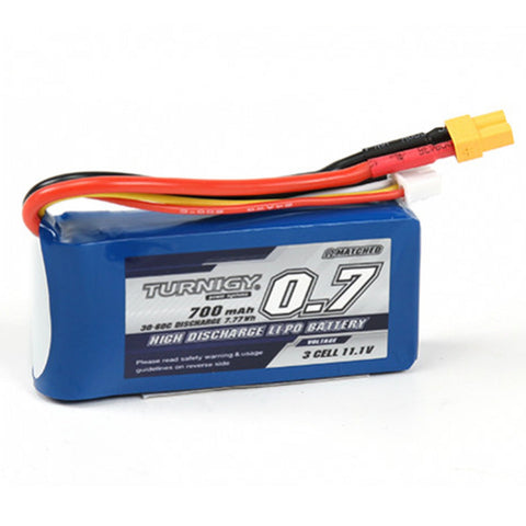 2pcs Turnigy 700mAh 3S LiPo Battery Pack 11.1V 30C (XT30 Connector)