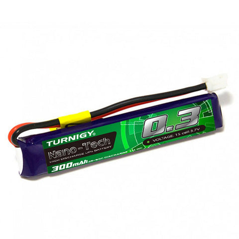 4pcs Turnigy Nano-Tech 300mAh 1S 3.7V LiPo Battery 45C 90C (JST-PH Connector)