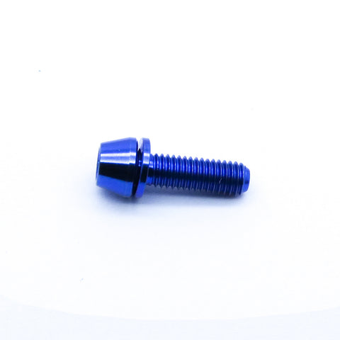 5pcs M5x16mm Titanium Cone Socket Head Hex Screw TC4 Alloy (Anodized Blue)
