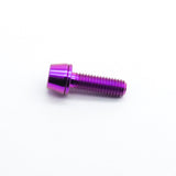 5pcs M5x16mm Titanium Cone Socket Head Hex Screw TC4 Alloy (Anodized Pink)