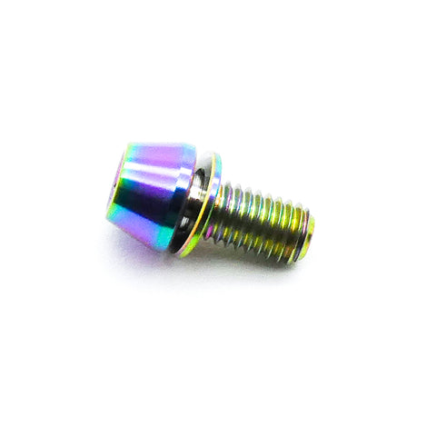 5pcs M5x10mm Titanium Cone Socket Head Hex Screw TC4 Alloy (Anodized Rainbow)