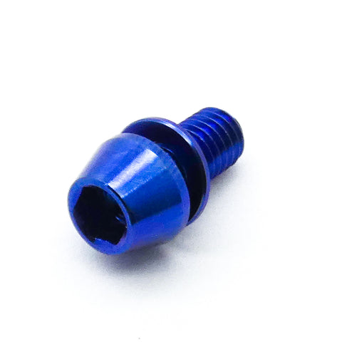 5pcs M5x10mm Titanium Cone Socket Head Hex Screw TC4 Alloy (Anodized Blue)