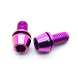 5pcs M5x10mm Titanium Cone Socket Head Hex Screw TC4 Alloy (Anodized Pink)