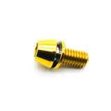 5pcs M5x10mm Titanium Cone Socket Head Hex Screw TC4 Alloy (Anodized Gold)
