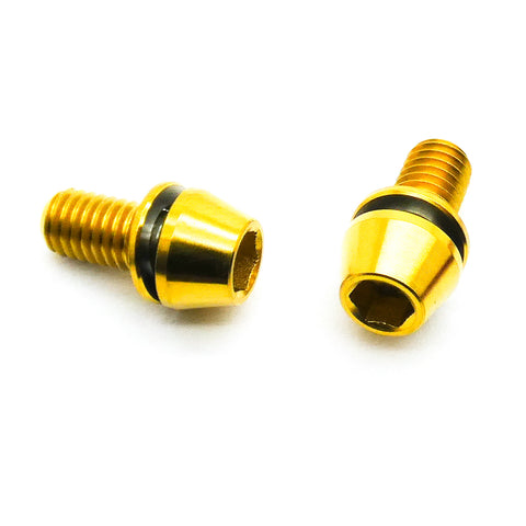5pcs M5x10mm Titanium Cone Socket Head Hex Screw TC4 Alloy (Anodized Gold)
