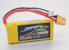 Zippy Compact 1000mAh 2S 7.4V LiPo Battery 40C 50C (XT60 Connector)