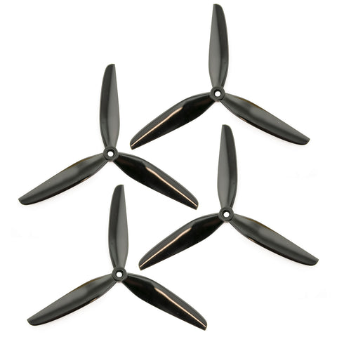 HQProp 7X3.5X3V1S 7 Inch 3-Blade Propellers Set (2x CW / 2x CCW) Poly Carbonate Color Options