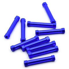 10pcs M3x30mm Hexagonal Base Aluminum Anodized Spacer Standoff (Blue)