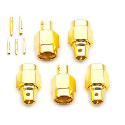 5pcs RG402 Connector Gold-Plated Brass Solder-Type SMA Male