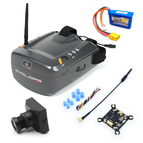 5.8GHz FPV Kit System Cyclops Goggles 1200TVL CCD Camera 1000mW Video Transmitter