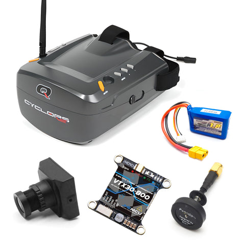 5.8GHz FPV Kit System Goggles 1200TVL Sony CCD Camera 800mW Video Transmitter