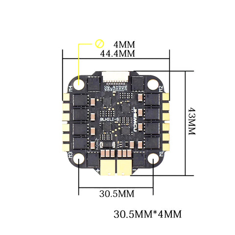 JHEMCU AM32A60 60A 4-in-1 ESC 3–6S with Current Sensor