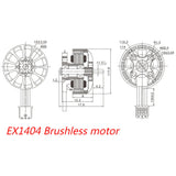 4x Happymodel EX1404 3-4S Brushless Motor 1.5mm Shaft (2750KV/3500/4800KV)