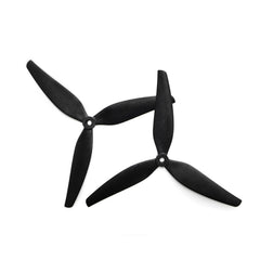 HQProp Cine7 7X4X3 3-Blade Propeller Set in Black, Fiberglass Reinforced Nylon, 7 inch diameter, 2x CW, 2x CCW.
