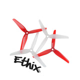 HQProp 5.1x4x3 Ethix P4 5.1 Inch 3-Blade Propeller Set (2x CW / 2x CCW) Candy Cane Colors