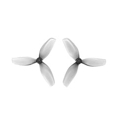 HQProp 1.6X1X3 40mm 3-Blade Propeller Set for micro drones, includes 2 CW and 2 CCW props in grey.