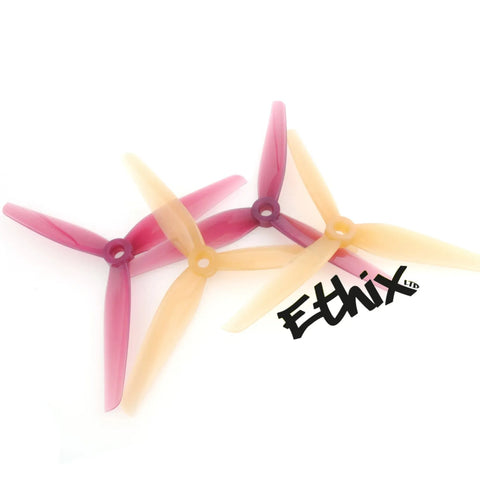 HQProp 5.1x3x3 5.1 Inch 3-Blade Ethix P3B Propeller Set (2x CW / 2x CCW) Peanut Butter Jelly Colors
