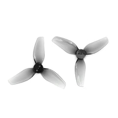HQProp T2.5X2.1X3 2.5 inch 3-blade T-mount propeller set in grey, includes 2 CW and 2 CCW props for drones.