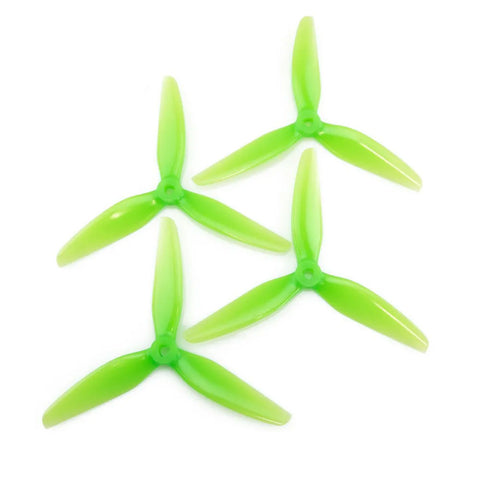 HQProp 5.5X3.5X3 5035 5 Inch 3-Blade Propellers Set (2x CW / 2x CCW) Poly Carbonate Color Options